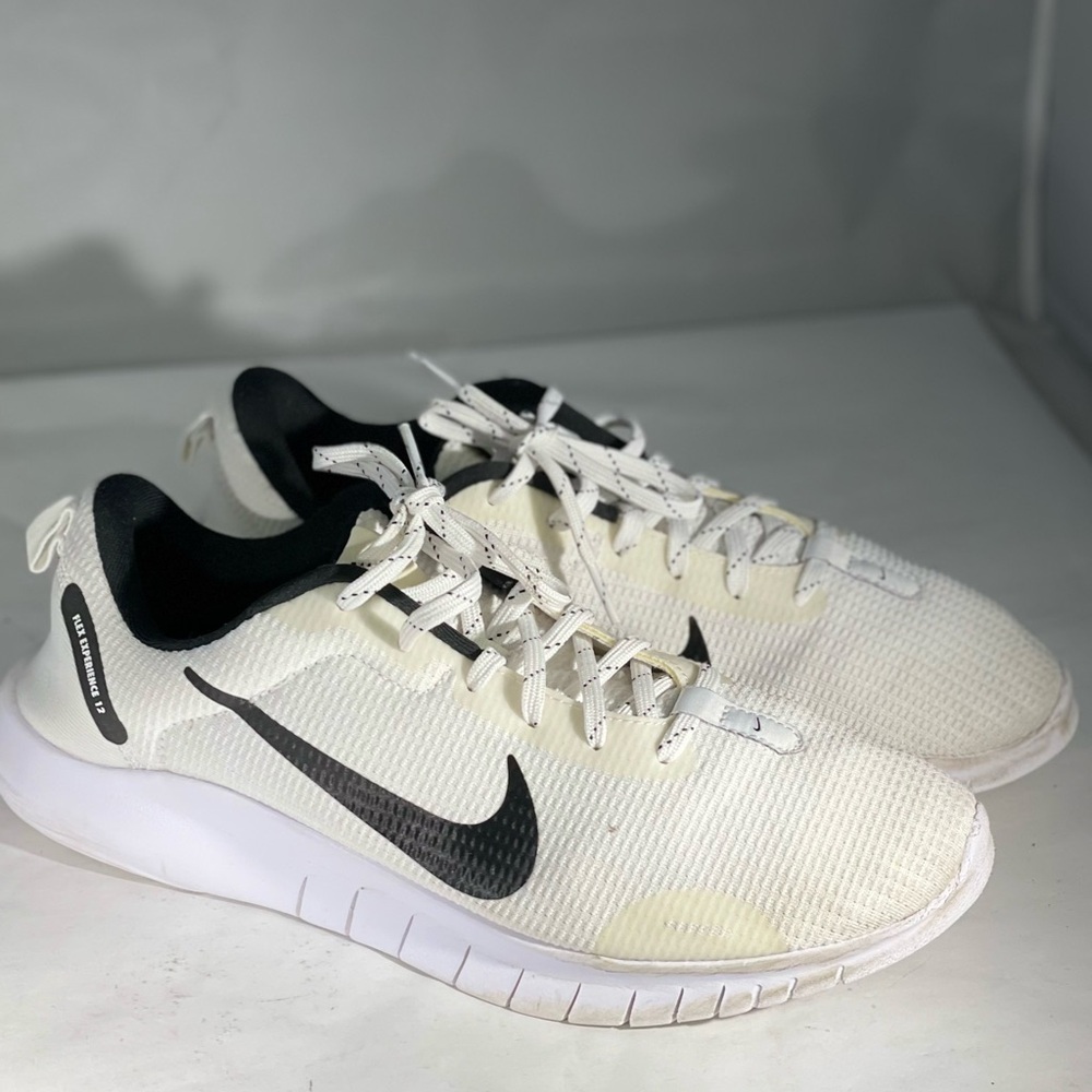 Nike Cream and Black Athletic Shoes